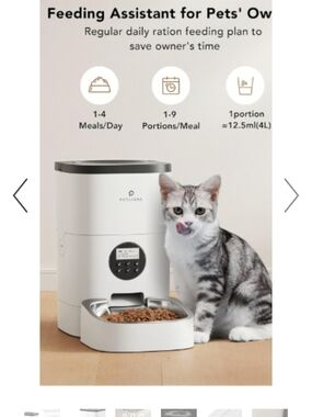 PetLibro Automatic Cat Feeder - White and Black